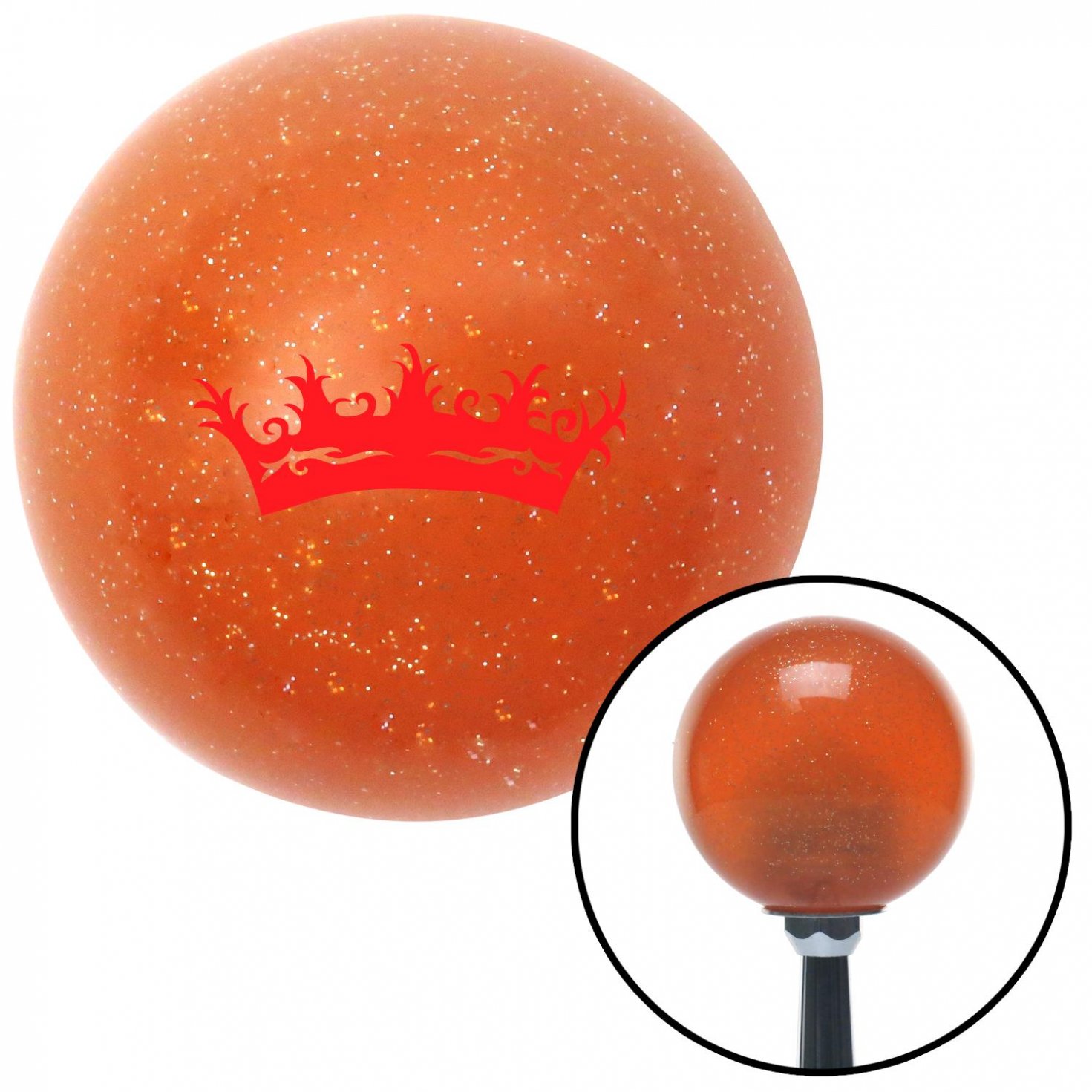 Orange Prince Crown American Shifter 253439 Orange Flame Metal Flake Shift Knob with M16 x 1.5 Insert Orange Prince Crown American Shifter 253439 Orange Flame Metal Flake Shift Knob with M16 x 1.5 Insert