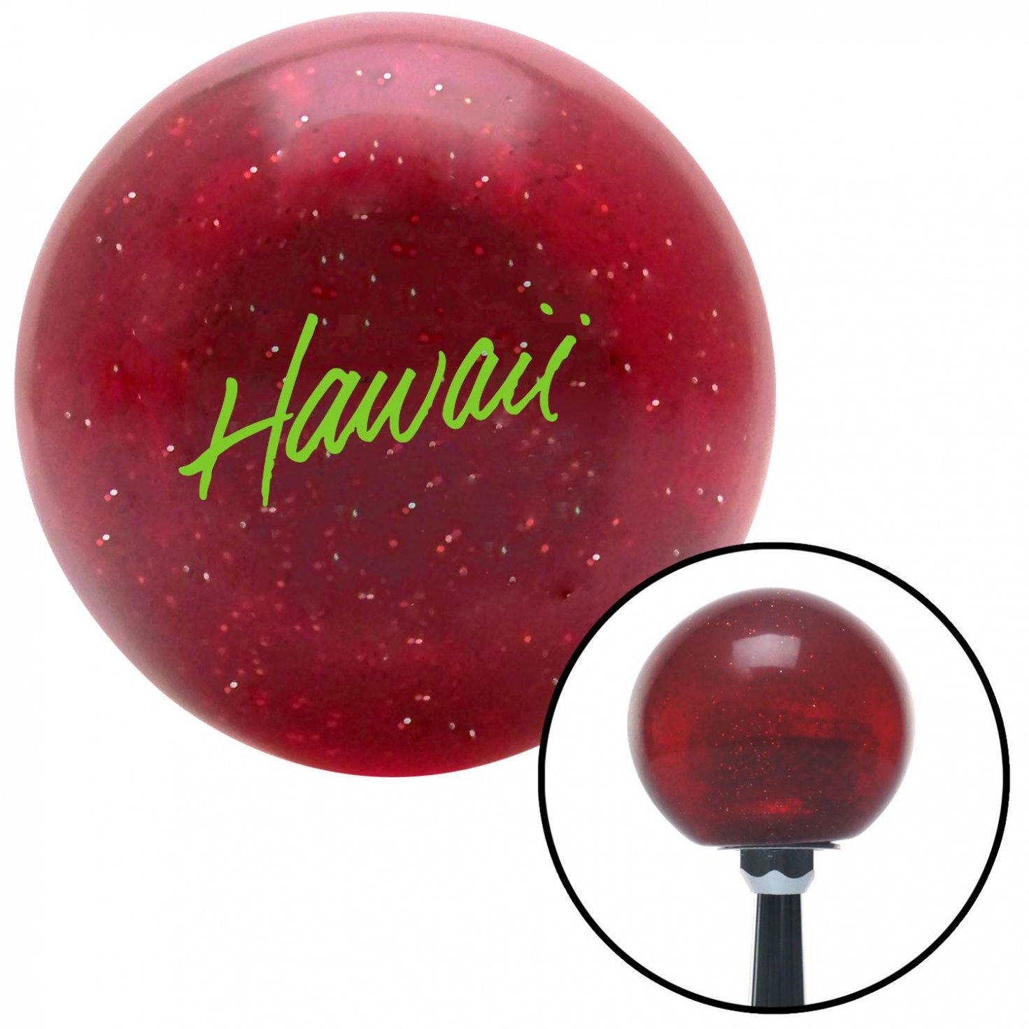 White Hawaii Text American Shifter 198226 Red Retro Metal Flake Shift Knob with M16 x 1.5 Insert White Hawaii Text American Shifter 198226 Red Retro Metal Flake Shift Knob with M16 x 1.5 Insert