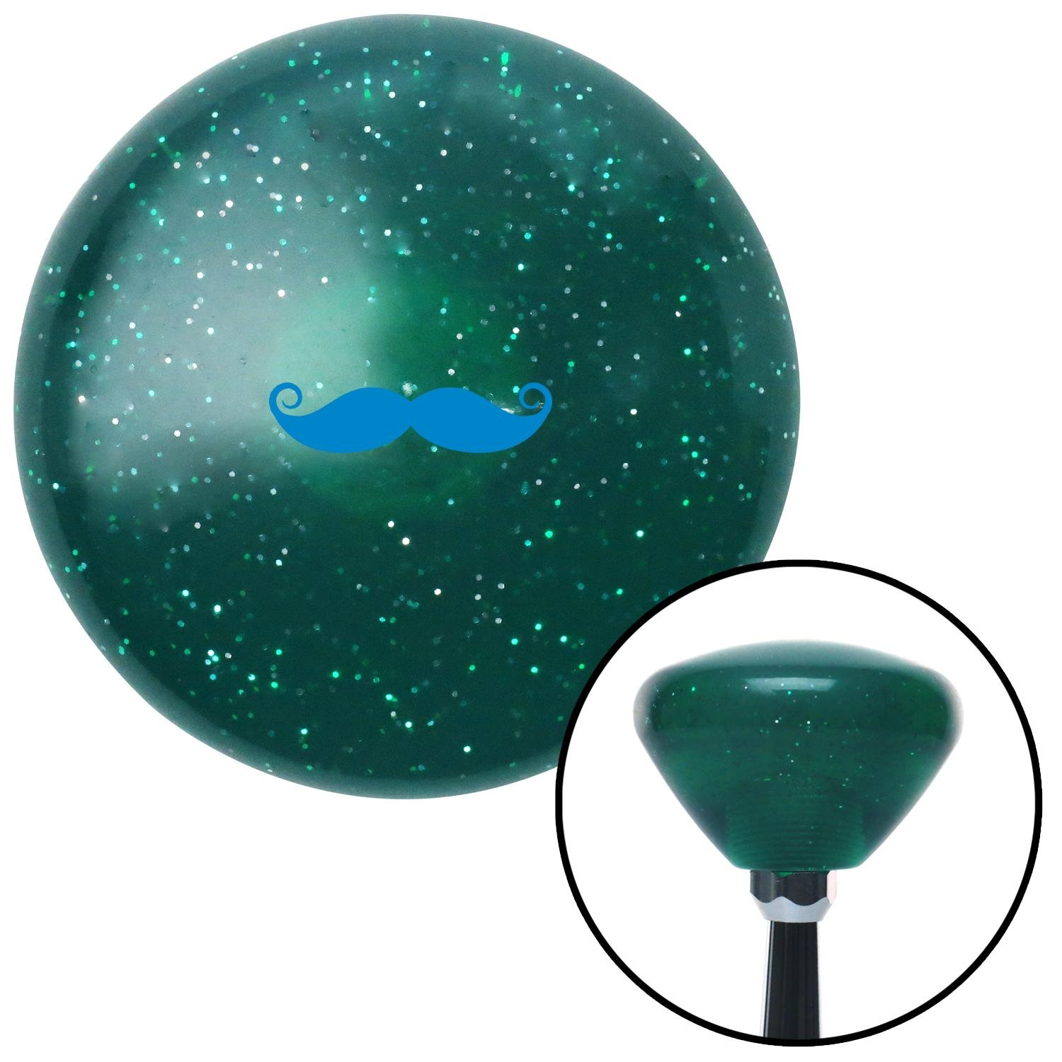 Blue Mustache French Green Retro Metal Flake with M16 x 1.5 Insert American Shifter 292193 Shift Knob 