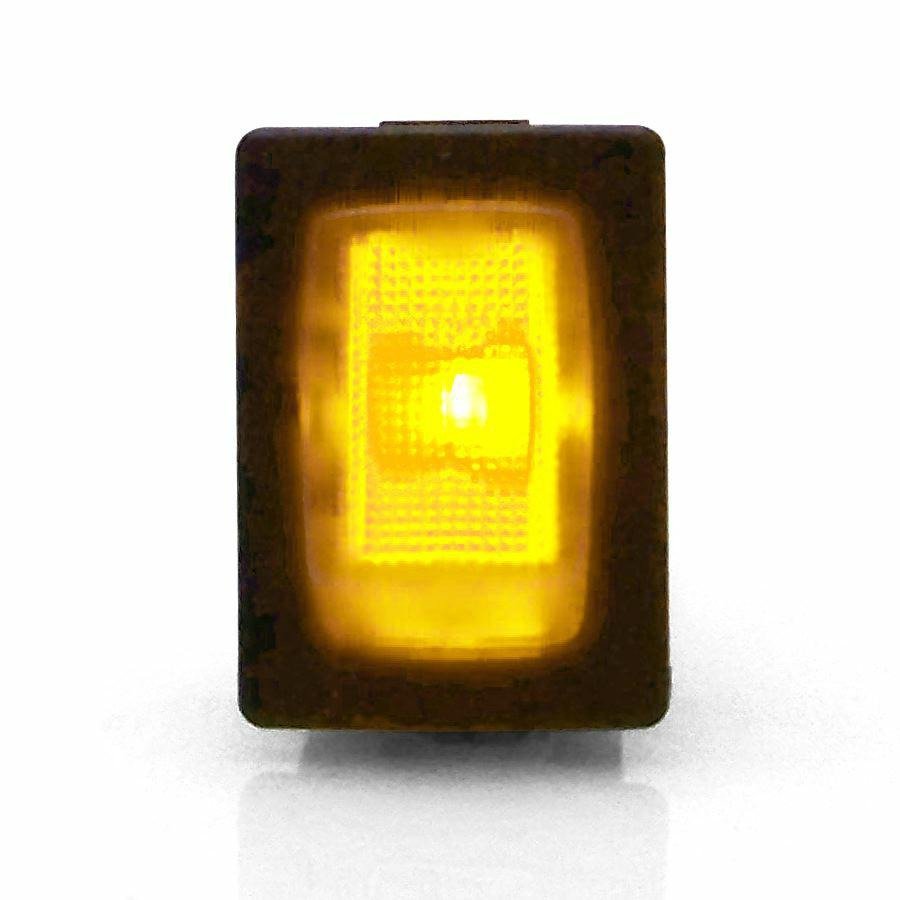 Keep It Clean 125926 Yellow 21 Amp/14V Illuminated Rocker Switch 8 with LED 